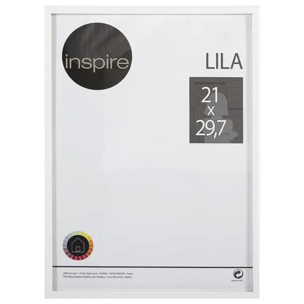 Рамка Inspire Lila 21х29.7 см цвет белый рамка inspire ebro 21x29 7 см темный дуб