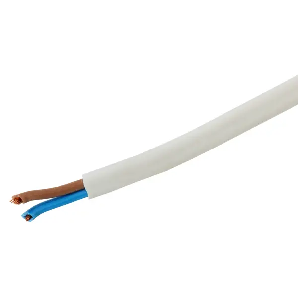 Провод Ореол ШВВП 2x0.5 мм 5 м ГОСТ цвет белый шнур с выключателем и плоской вилкой tdm electric шу03в шввп 2 жилы 2х0 75 мм² 2 м белый sq1305 0021