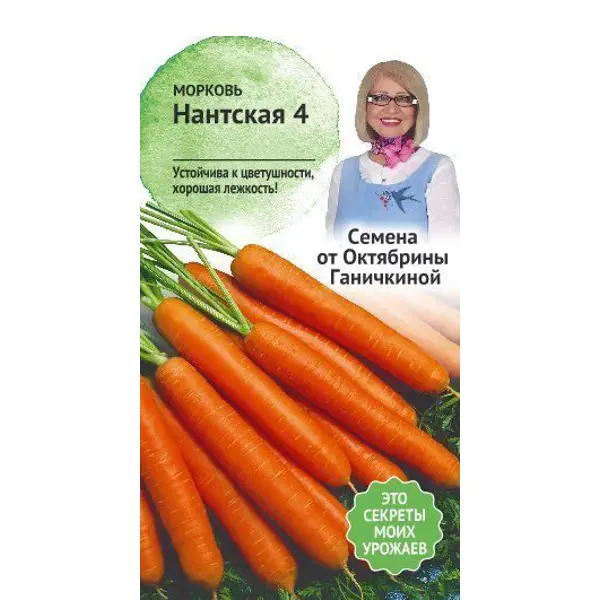 Семена Морковь «Нантская 4» морковь семена октябрина ганичкина