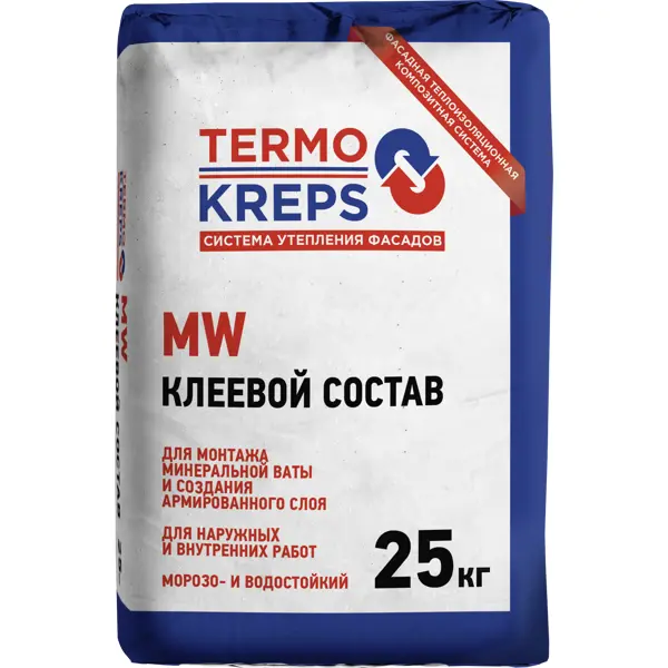 Клей для минеральной ваты Крепс MW, 25 кг