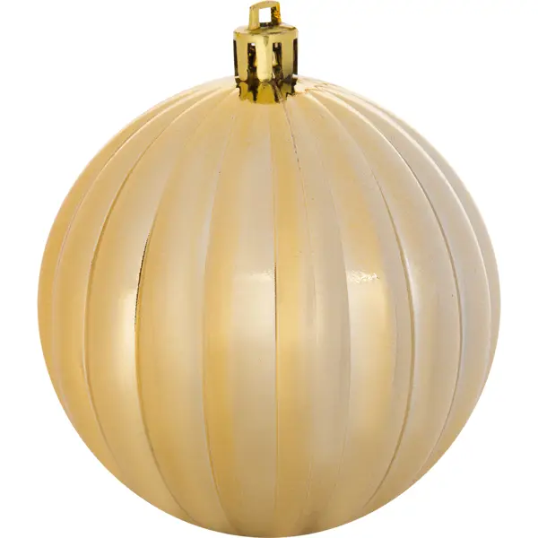 Шар ёлочный блестящий 8 см цвет золотой шар ёлочный морозная роспись 6 5 см
