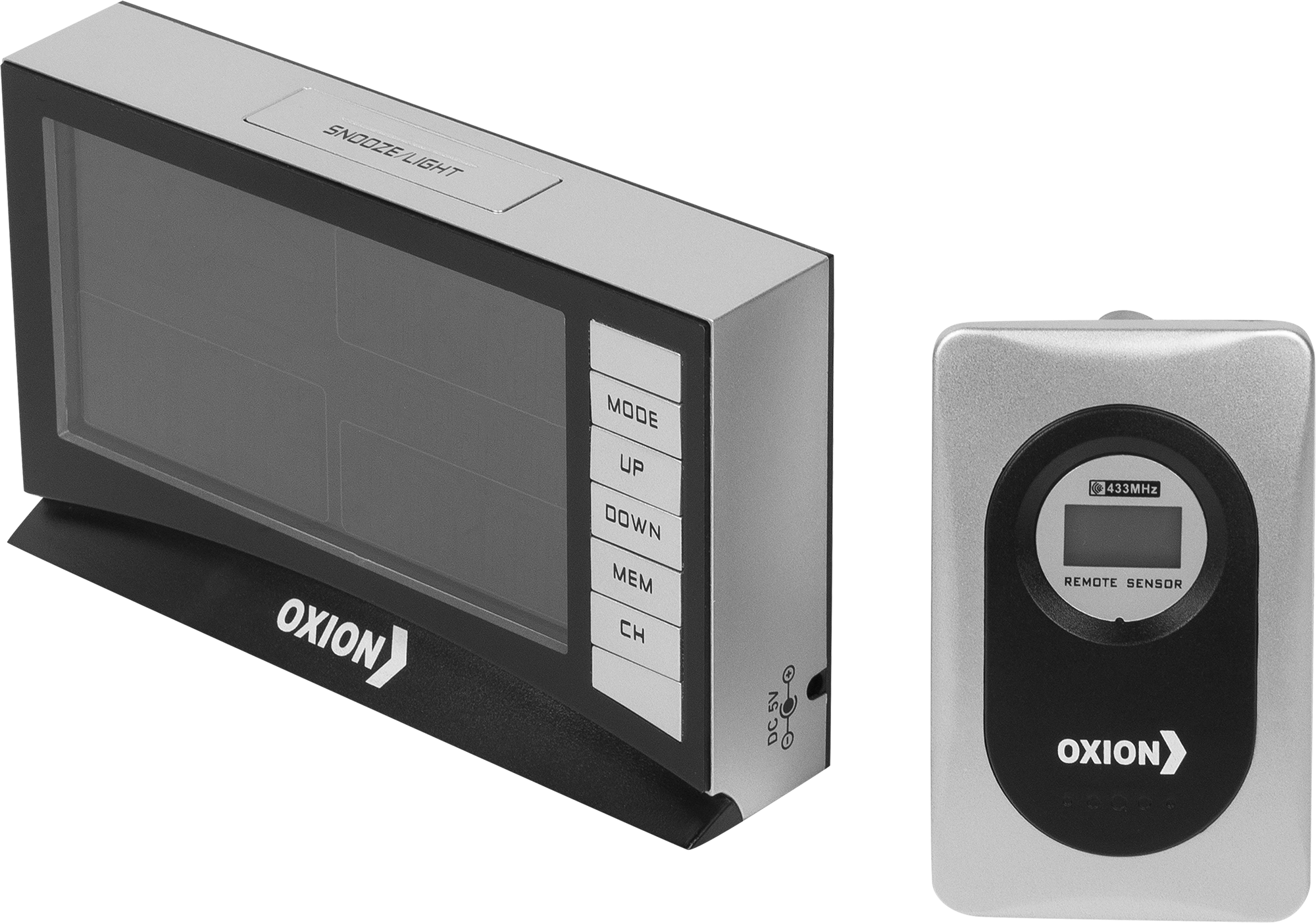 Часы-метеостанция Oxion OTM622 с беспроводным датчиком цвет черный в .