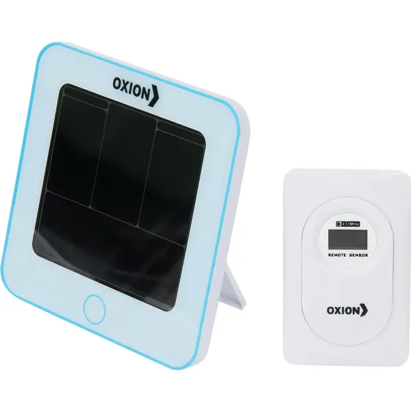 Часы-метеостанция Oxion OTM602 с беспроводным датчиком цвет голубой
