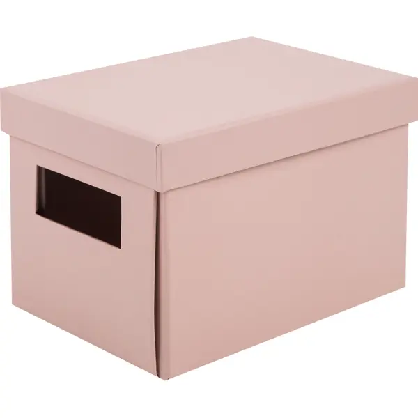 Коробка складная 20x12x13 см картон цвет розовый