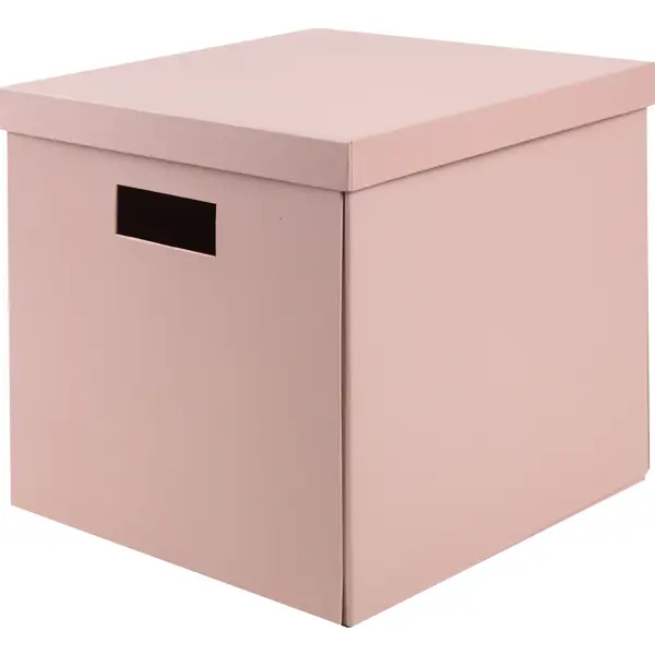 Коробка складная 31x31x30 см картон цвет розовый