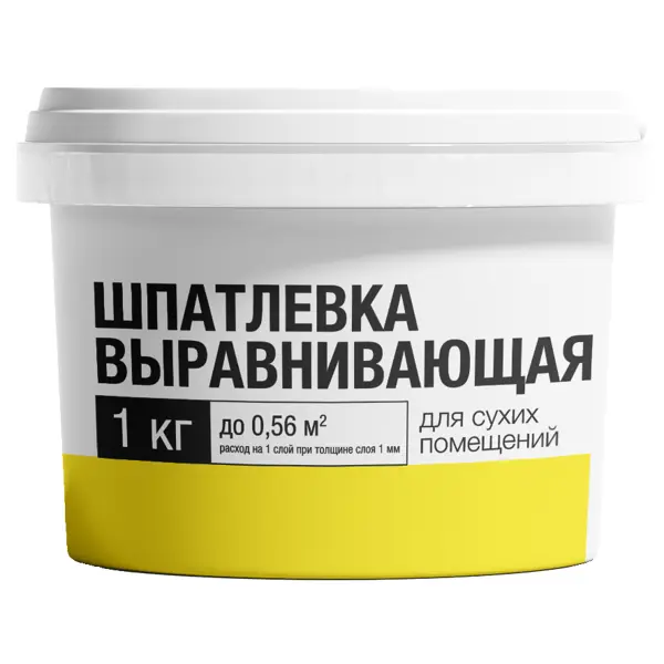фото Шпаклёвка выравнивающая для сухих помещений полимерная 1 кг без бренда