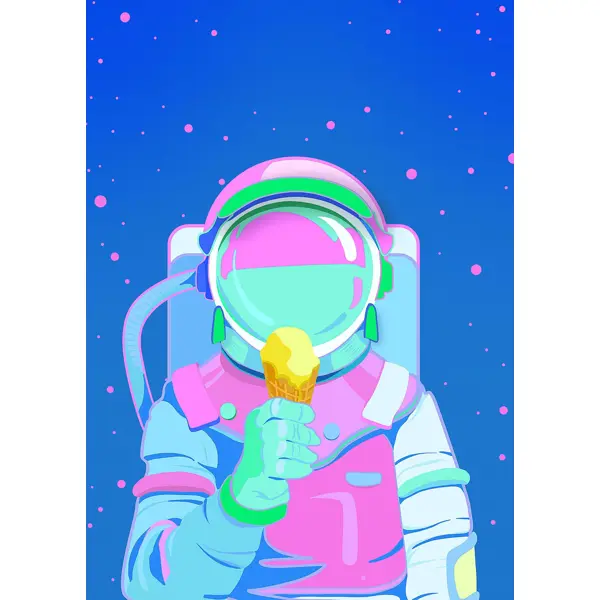 Постер «Мечта космонавта» 50x70 мм постер арт дизайн флюиды 21x29 7 см 2 шт