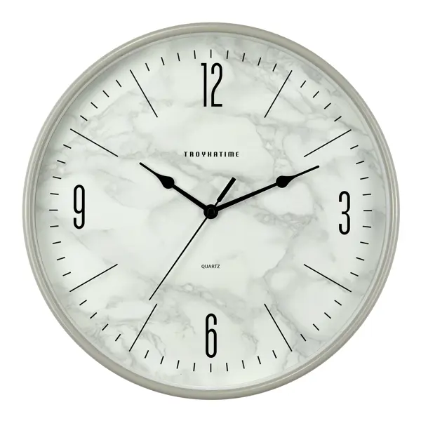 Часы настенные Troykatime «Мрамор» ø30 см подсвечник шестигранник мрамор из гипса 9 7х11 3х1см мрамор с фиолетовыми полосками