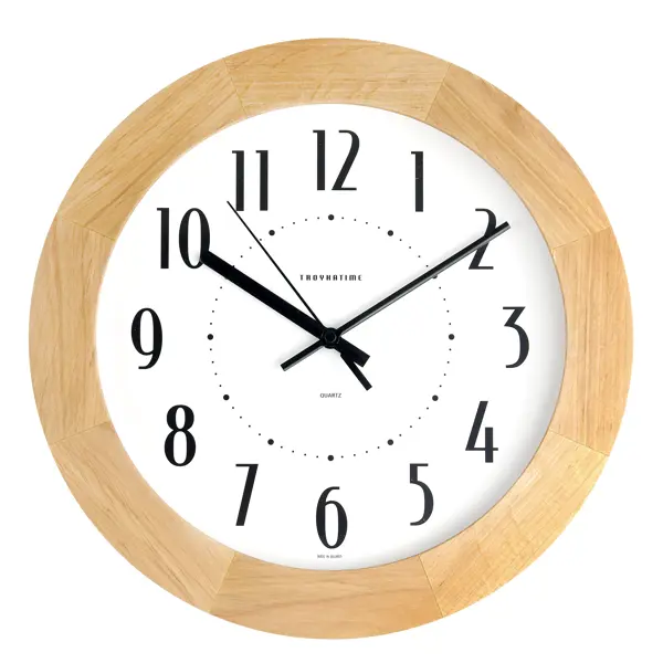Часы настенные Troykatime ø30 см цвет светлое дерево настенные часы troykatime