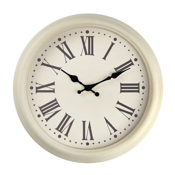 фото Часы настенные troykatime «римские» ø30.5 см цвет бежевый