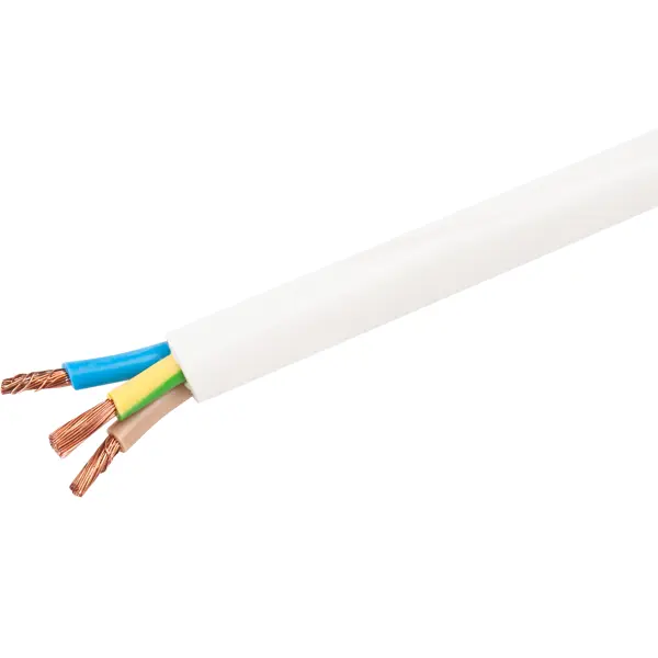 Кабель Ореол ПВС 3x2.5 мм 1 м ГОСТ цвет белый детектор скрытой проводки сем la 1014 кабель тестер мультиметр