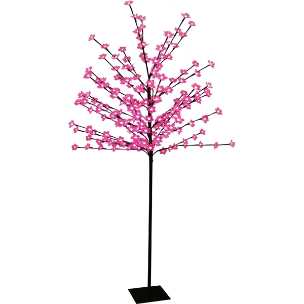 фото Электрогирлянда-фигура «дерево» для улицы 200 ламп, 180 см, цвет розовый без бренда