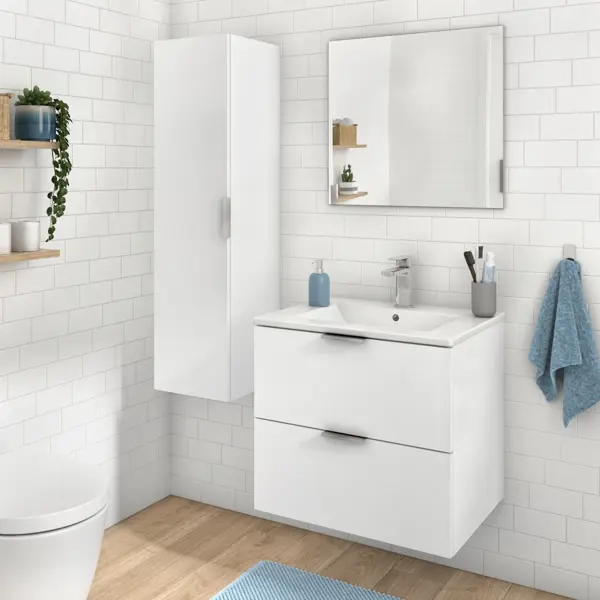 Пенал для ванной Sensea Essential цвет белый в Москве – купить по низкой цене в интернет-магазине Леруа Мерлен