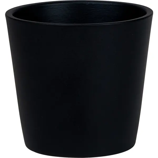 Кашпо для цветов ø10 h9 см v0.4 л глина чёрный горшок керамический гончар ромб 4 1 л