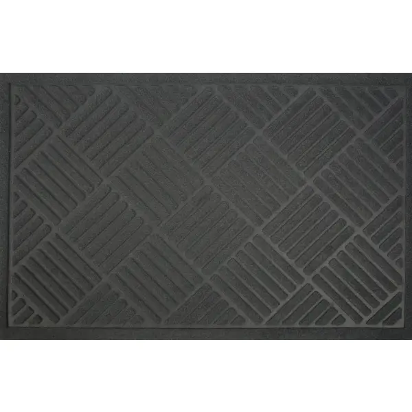 Коврик Inspire Lenzo 50x80 см полиэфир/резина цвет тёмно-серый коврик inspire layan grey 45x75 см полипропилен серый