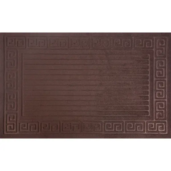 Коврик Inspire Lenzo 50x80 см полиэфир/резина цвет коричневый коврик декоративный полипропилен родди 017 80x120 см коричневый