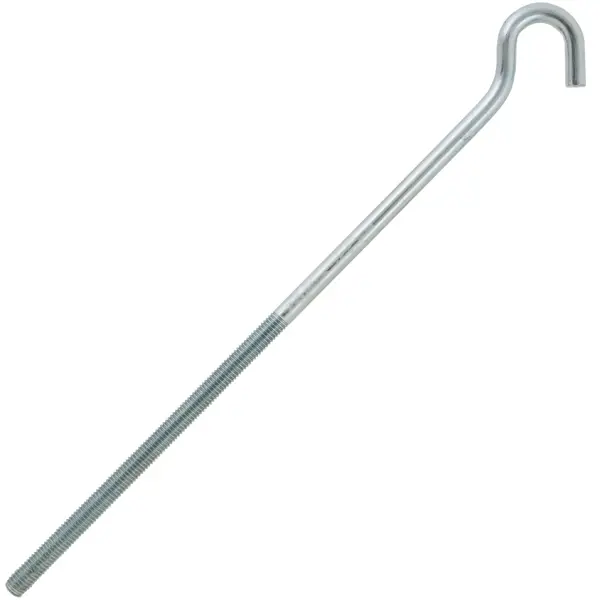 Крюк-полукольцо 10х300 мм, сталь оцинкованная запчасти для садовой мебели подвес пружинный для качелей сталь серый