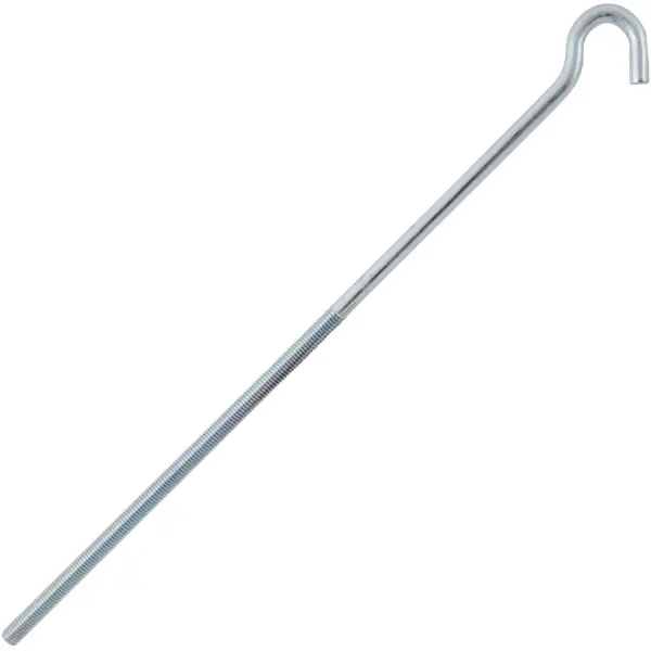 Крюк-полукольцо 8х300 мм, сталь оцинкованная запчасти для садовой мебели подвес пружинный для качелей сталь серый