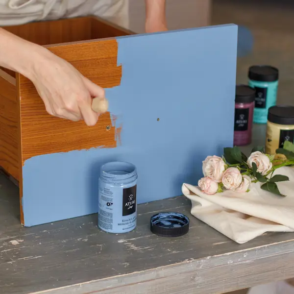 Краска меловая для мебели и декора, Легкий синий, 500гр