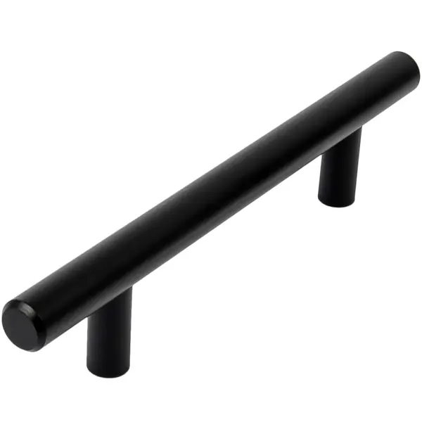 Ручка-рейлинг мебельная 96мм матовый чёрный ручка скоба l4 010 128bl 128 мм чёрный