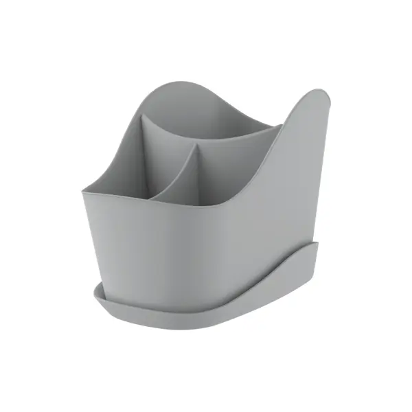 Сушилка для столовых приборов Teo 12.6x13.7x20.3 см пластик цвет серый подставка для столовых приборов пластик радиан 10220006