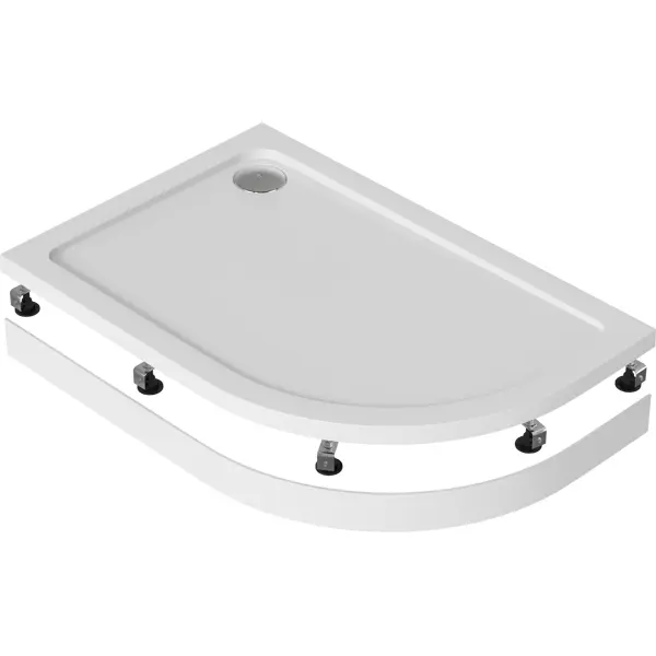 Панель душевого поддона Form 1/4 круга полистирол 120x80 см радиус круга 1 4 decomaster