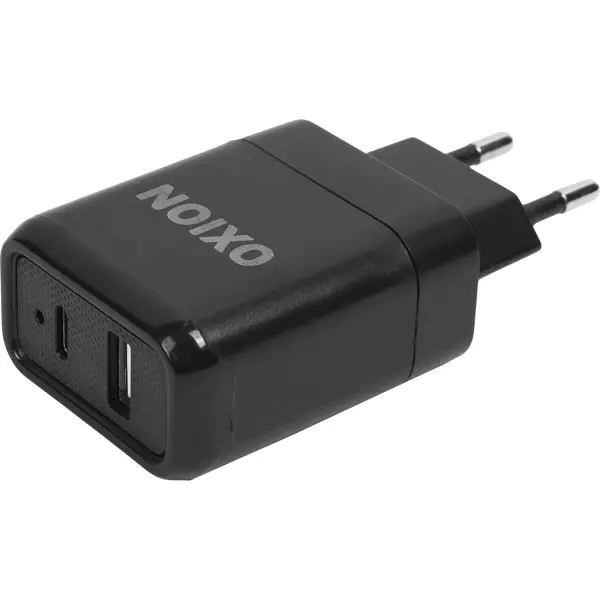 Зарядное устройство сетевое Oxion OX-QC501 цвет черный автомобильное зарядное устройство oxion с дополнительным блоком 2x2 4 а 4 usb