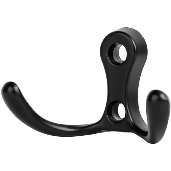 Крючок-вешалка Kerron KR0010, 55x30 мм, цвет чёрный вешалка для комплектов одежды сortec бук чёрный женская