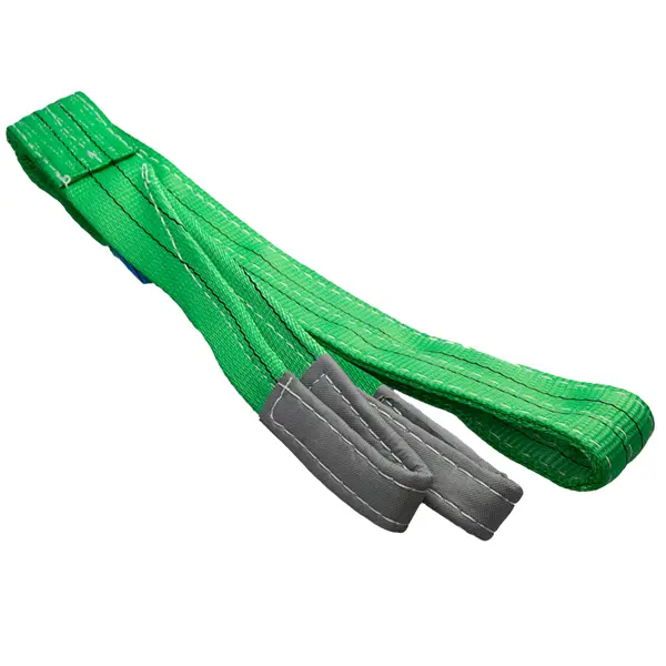 Строп текстильный двухпетлевой, 2 тонны, 3 м, цвет зелёный текстильный ленточный двухпетлевой строп сорокин