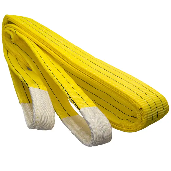 Строп текстильный двухпетлевой, 3 тонны, 6 м, цвет жёлтый текстильный ленточный двухпетлевой строп сорокин