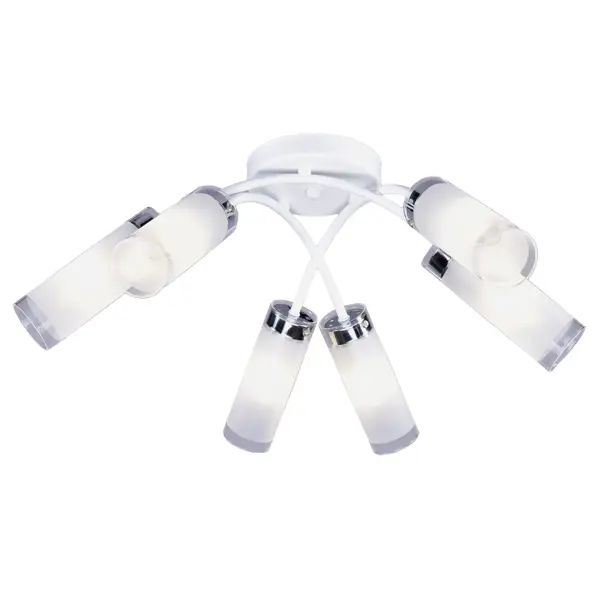 Потолочная люстра Люпин КС30099/6C, 6 ламп, 18 м², цвет белый 33 дюймов 83 см студии флэш полупрозрачный белый мягкий зонтик