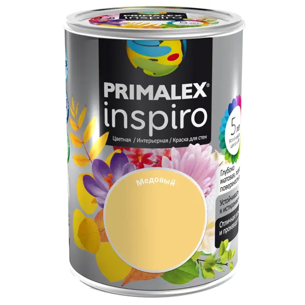 фото Краска для стен primalex inspiro цвет медовый 1 л