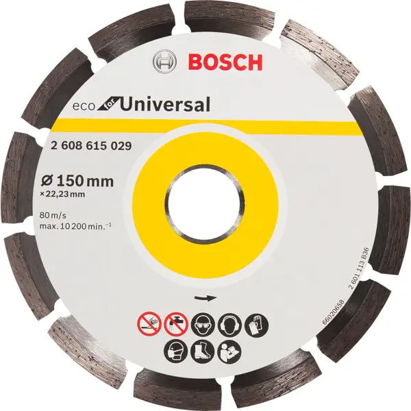 Диск алмазный универсальный Bosch Eco 150x22.23 мм диск алмазный по граниту bosch x lock hard ceramic 125x22 23 мм
