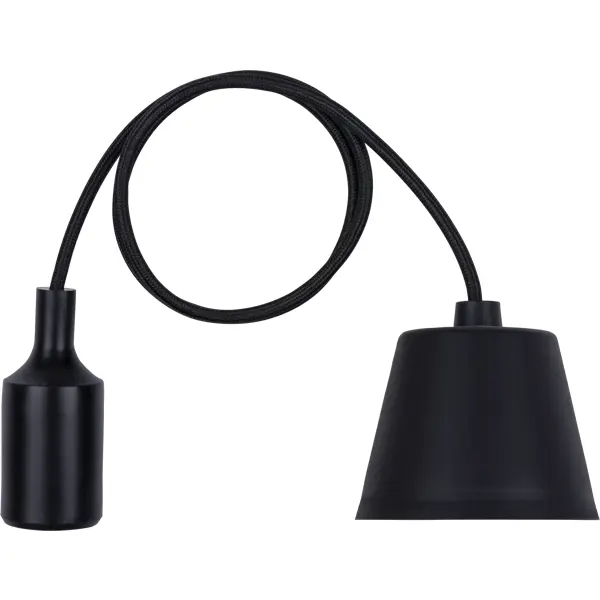 фото Патрон для лампы e27 tdm electric с подвесом 1 м цвет черный