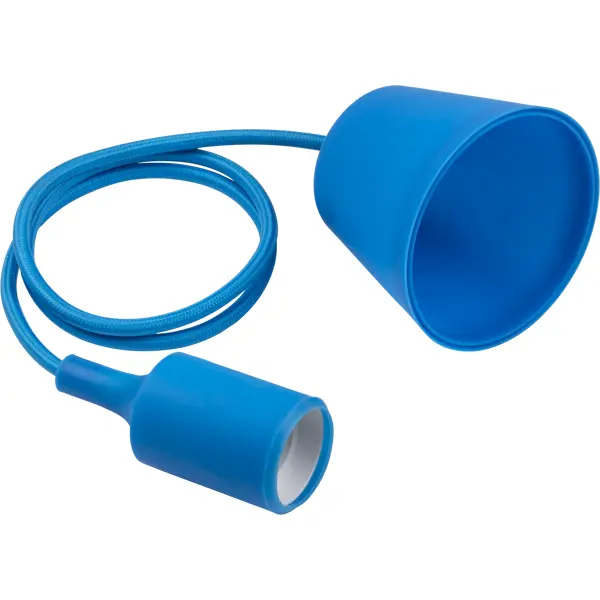 Патрон для лампы E27 TDM Electric с подвесом 1 м цвет синий патрон индустриальный f c3 5 6x16 синий 100шт