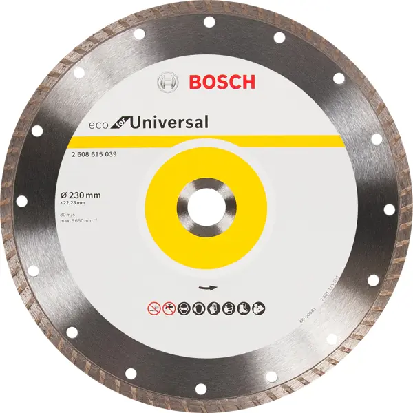 фото Диск алмазный универсальный bosch eco turbo 230x22.23 мм bosch professional