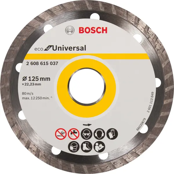 фото Диск алмазный универсальный bosch eco turbo 125x22.23 мм bosch professional