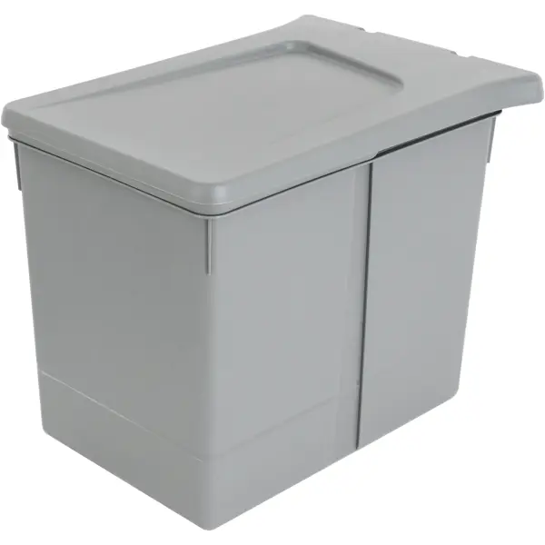 Контейнер для мусора Aff навесной 15 л 34.5x29.5x25 см пластик цвет серый бак для мусора с педалью каплен 7 л светло серый