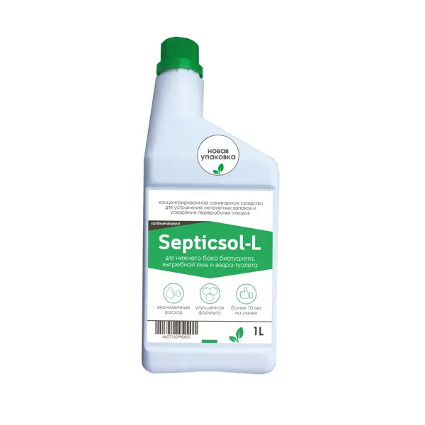 Санитарная жидкость Septicsol R для нижнего бака 1 л санитарная жидкость aquabreeze для нижнего бака 2 л