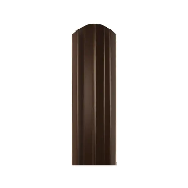фото Штакетник ст-м 100мм 1.8 м двухсторонний коричневый без бренда