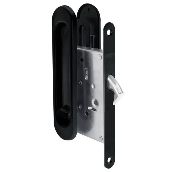 Ручка для раздвижной двери с механизмом Punto Soft Line SL-011 цвет чёрный держатель раздвижной на фасад delinia 22 5 35x6 см сталь серебро
