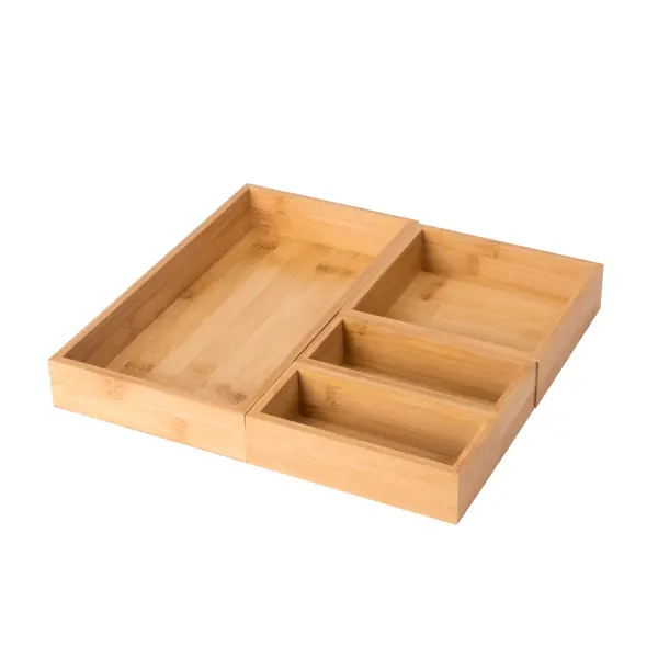 Набор из 4 коробок Sensea Bamboo полка для ванной раздвижная sensea бамбук