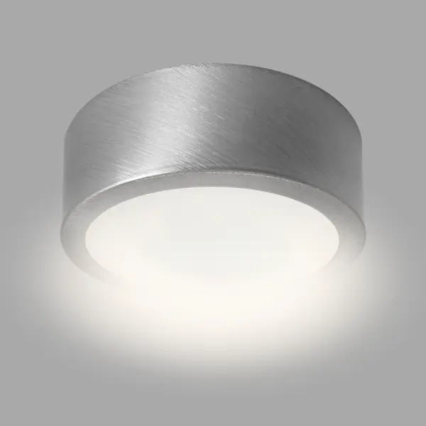 фото Светильник точечный светодиодный накладной ck80-6h 3 м² белый свет цвет никель сатинированный светкомплект