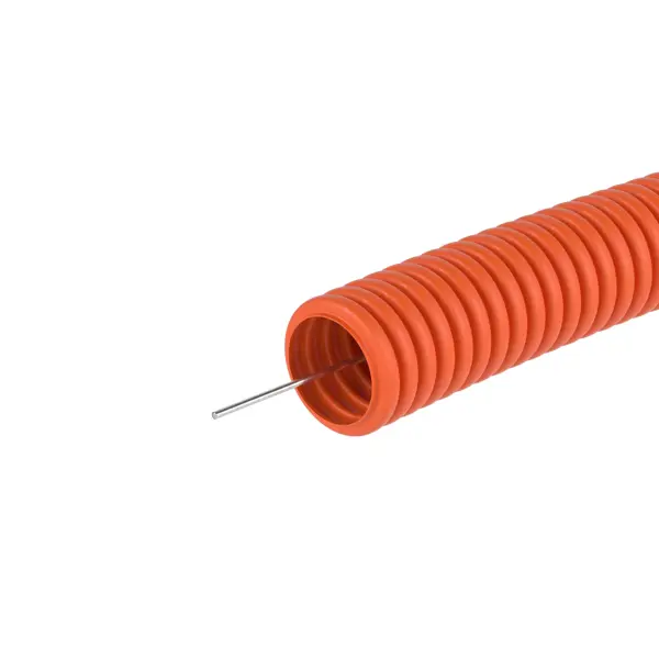 Труба гофрированная DKC D20 мм 100 м ПНД легкая с протяжкой цвет оранжевый