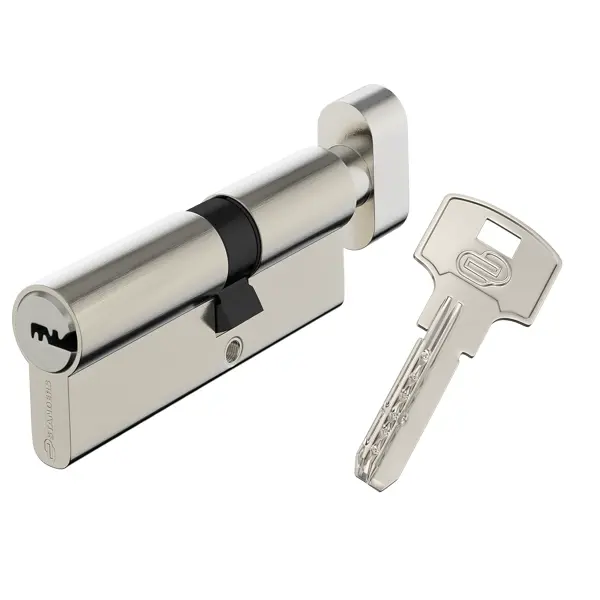 Цилиндр Standers TTAL1-3545NBCR, 35x45 мм, ключ/вертушка, цвет хром цилиндр standers ttal1 3545gd 35x45 мм ключ ключ латунь