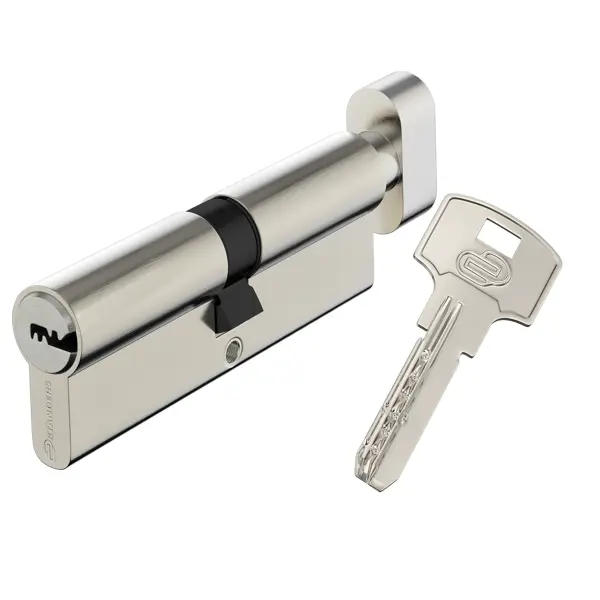 Цилиндр Standers TTAL1-4545NBCR, 45x45 мм, ключ/вертушка, цвет хром цилиндр standers 00712772 40x40 мм ключ ключ никель