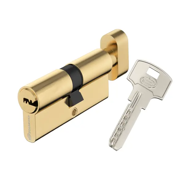Цилиндр Standers TTAL1-3535NBGD, 35x35 мм, ключ/вертушка, цвет латунь цилиндр standers ttbl1 3030 30x30 мм ключ ключ латунь