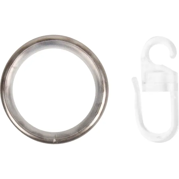 Кольцо с крючком Inspire металл цвет никель 2 см 10 шт кольцо с крючком inspire металл белый классик 20 мм 10 шт