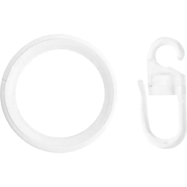 Кольцо с крючком Inspire металл цвет белый 2 см 10 шт кольцо с крючком inspire металл белый классик 20 мм 10 шт