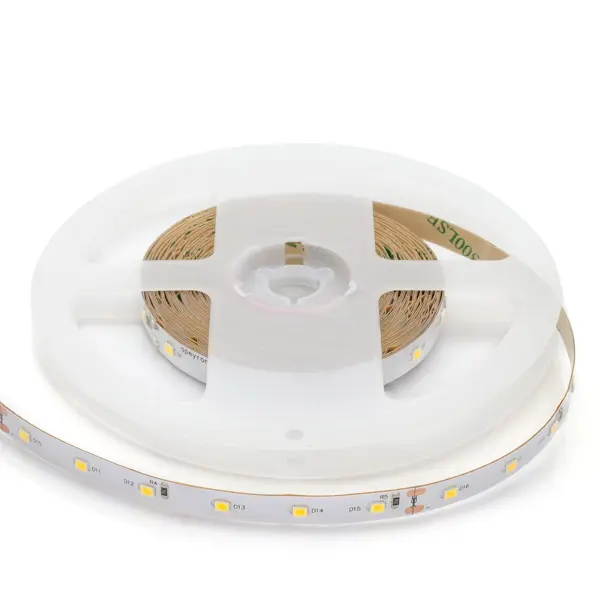 фото Светодиодная лента для общего освещения apeyron 2835 12 вт/м 24 в 10 мм ip20 10 м теплый белый свет